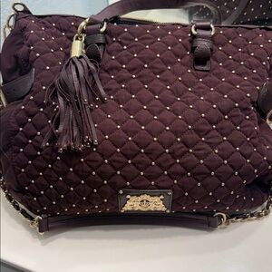 Juicy Couture Quilted Burgundy Handbag with crossbody